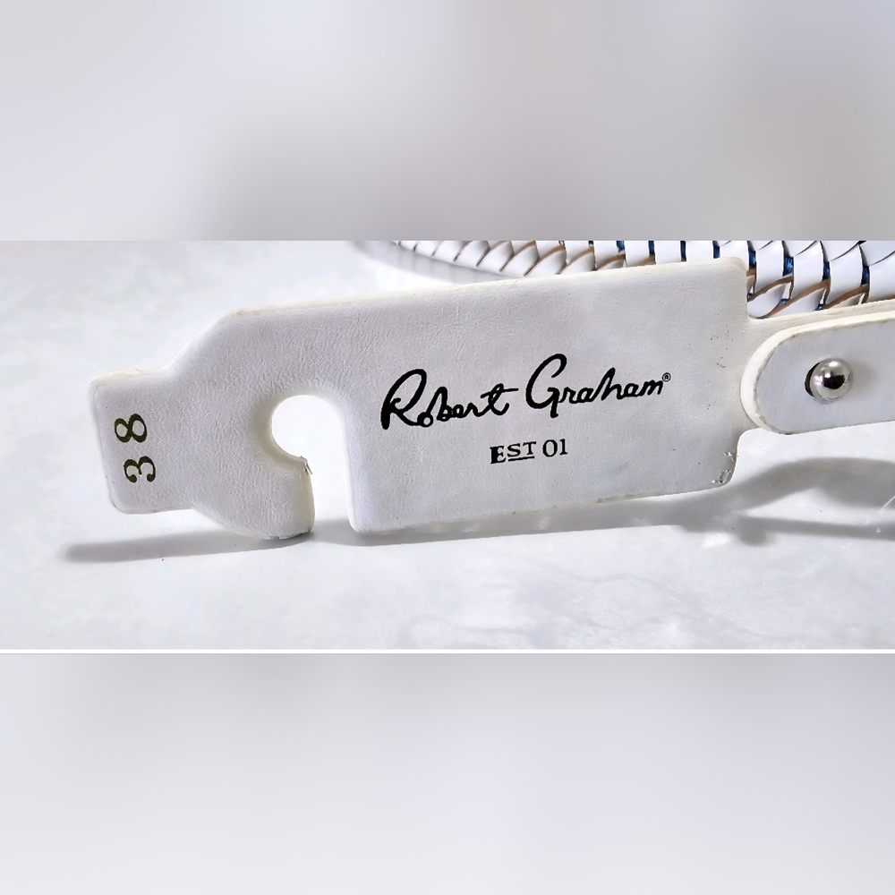 ROBERT GRAHAM BELT SIZE 38 NEW WITH TAGS GENUINE LEATHER. - Picture 2 of 12